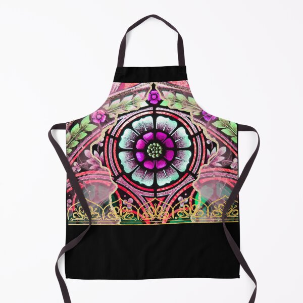 Item preview, Rose Window Stained Glass Pink Gold designed and sold by NonPCTruths.