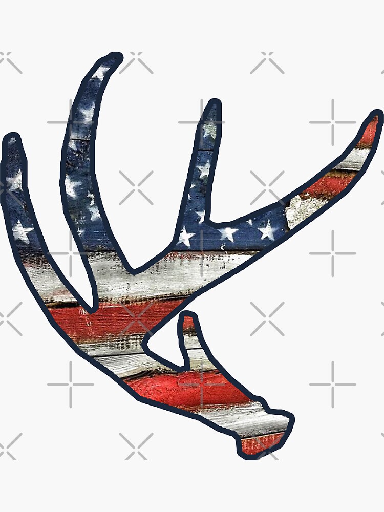 Deer Antlers USA Merica America Hunting Hunter by Statepallets