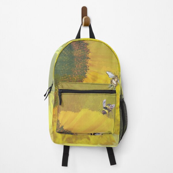 Item preview, Beautiful honey bees and blooming sunflowers on a yellow aesthetic, for nature lovers and bee enthusiasts designed and sold by haRexia.