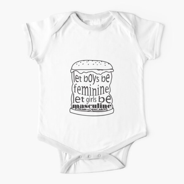 The Anti Sexism Burger Short Sleeve Baby One-Piece