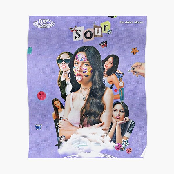 Cute Olivia Of Face Sour Collage Poster Poster