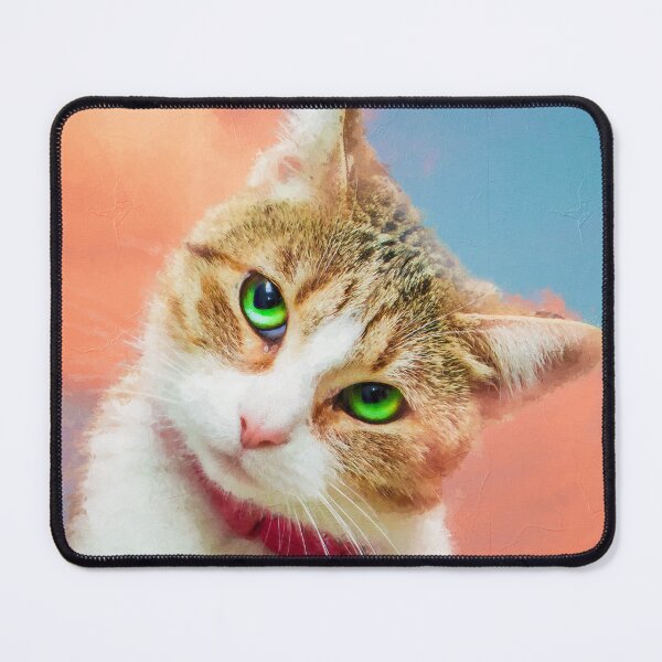 Item preview, a cat tilting her head in the sky designed and sold by unepommedeterre.