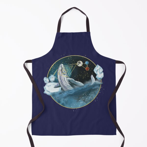 Item preview, Blue whale with planet and ice - whale spirit animal designed and sold by SonjaNeuroth.