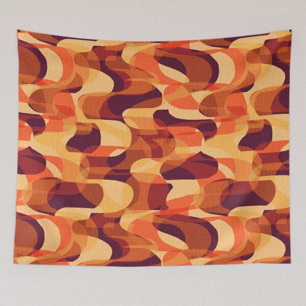 Item preview, 1970s Retro Swanky Lounge - Curvy Waves designed and sold by Michelebuttons.