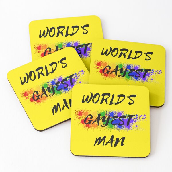Item preview, World's Gayest Man Color Splash Gay Pride In Yellow designed and sold by LuckyKermit.