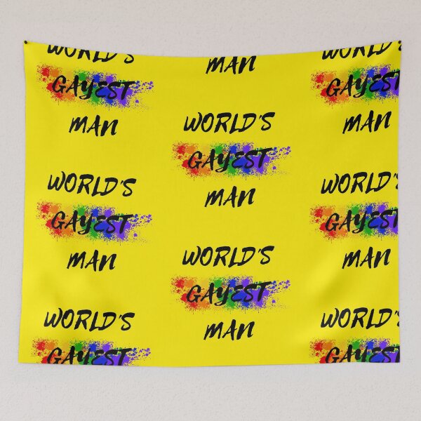 Item preview, World's Gayest Man Color Splash Gay Pride In Yellow designed and sold by LuckyKermit.