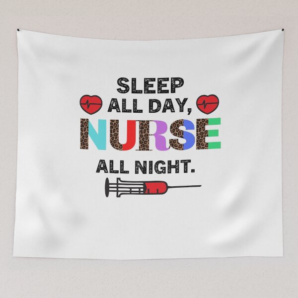 Item preview, sleep all day nurse all night designed and sold by Zakaria-4.