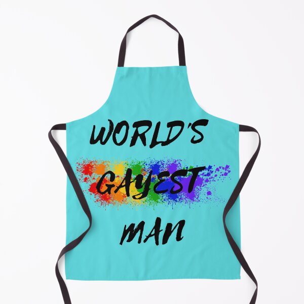 Item preview, World's Gayest Man Color Splash Gay Pride In Cyan designed and sold by LuckyKermit.