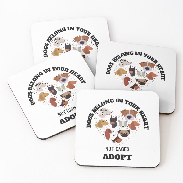 Item preview, Dogs Belong in Your Heart not Cages Adopt designed and sold by RogerWBDesigns.
