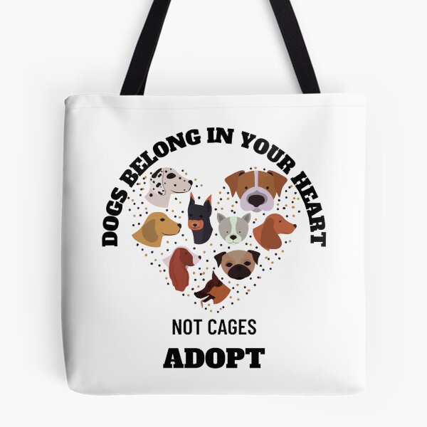 Item preview, Dogs Belong in Your Heart not Cages Adopt designed and sold by RogerWBDesigns.