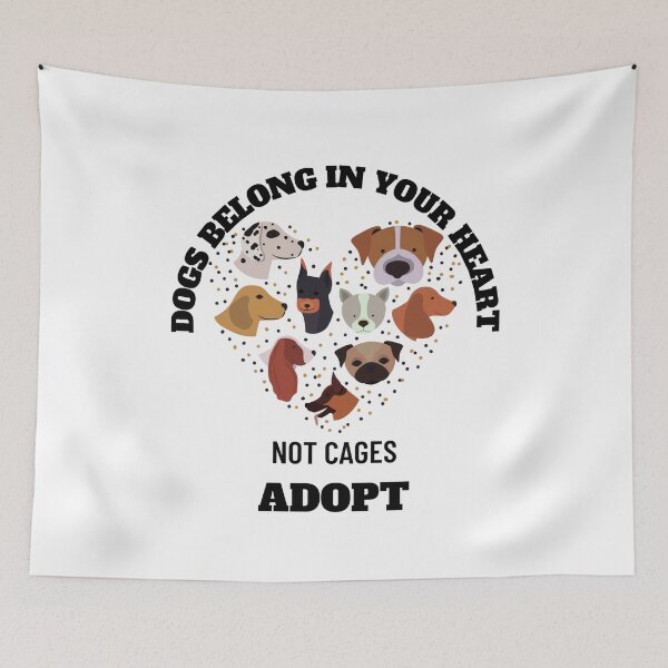 Item preview, Dogs Belong in Your Heart not Cages Adopt designed and sold by RogerWBDesigns.
