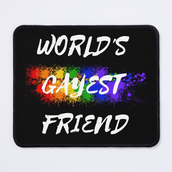 Item preview, World's Gayest Friend Color Splash For Pride Month In Black designed and sold by LuckyKermit.