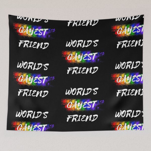 Item preview, World's Gayest Friend Color Splash For Pride Month In Black designed and sold by LuckyKermit.