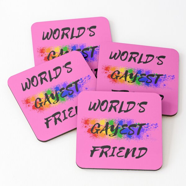 Item preview, World's Gayest Friend Color Splash For Pride Month In Pink designed and sold by LuckyKermit.