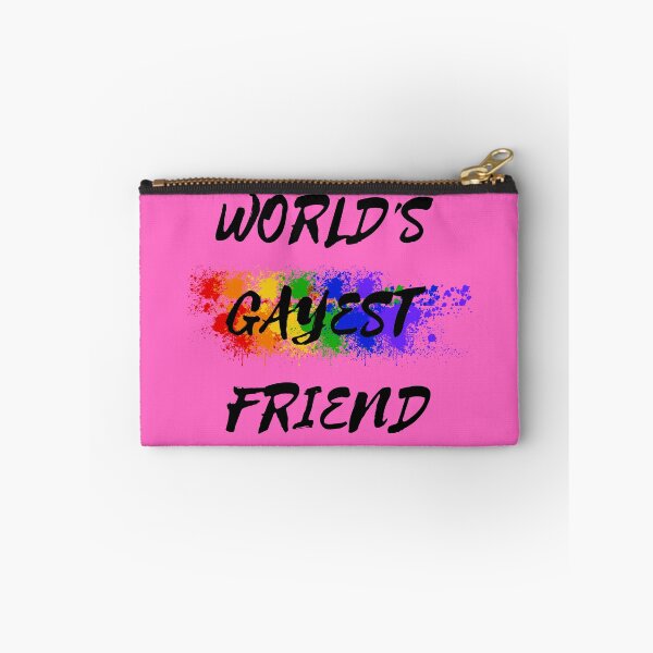 Item preview, World's Gayest Friend Color Splash For Pride Month In Pink designed and sold by LuckyKermit.