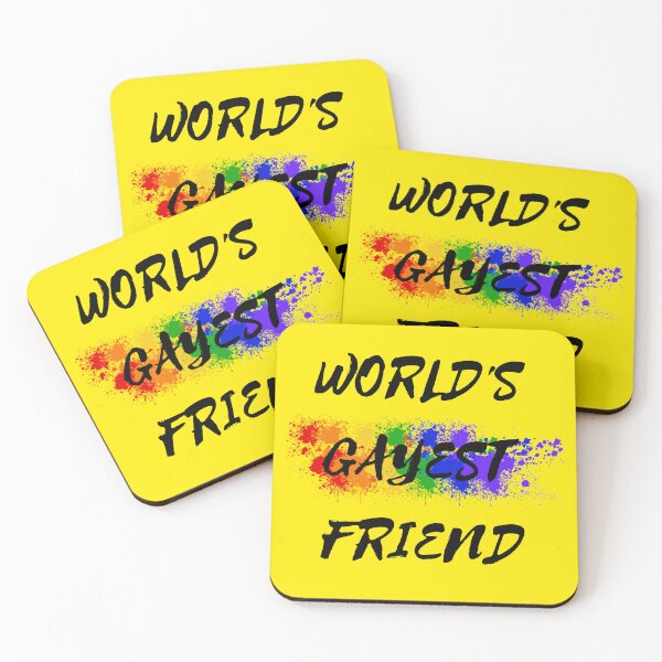 Item preview, World's Gayest Friend Color Splash For Pride Month In Yellow designed and sold by LuckyKermit.
