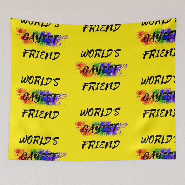 Item preview, World's Gayest Friend Color Splash For Pride Month In Yellow designed and sold by LuckyKermit.