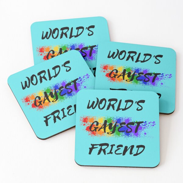Item preview, World's Gayest Friend Color Splash For Pride Month In Cyan designed and sold by LuckyKermit.