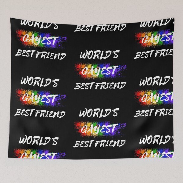 Item preview, World's Gayest Best Friend The Gay Best Friend Joke In Black designed and sold by LuckyKermit.