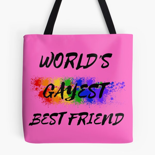 Item preview, World's Gayest Best Friend The Gay Best Friend Joke In Pink designed and sold by LuckyKermit.