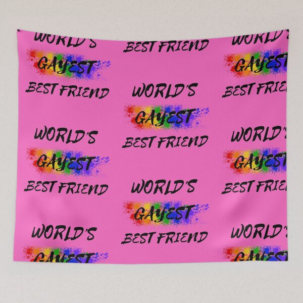 Item preview, World's Gayest Best Friend The Gay Best Friend Joke In Pink designed and sold by LuckyKermit.