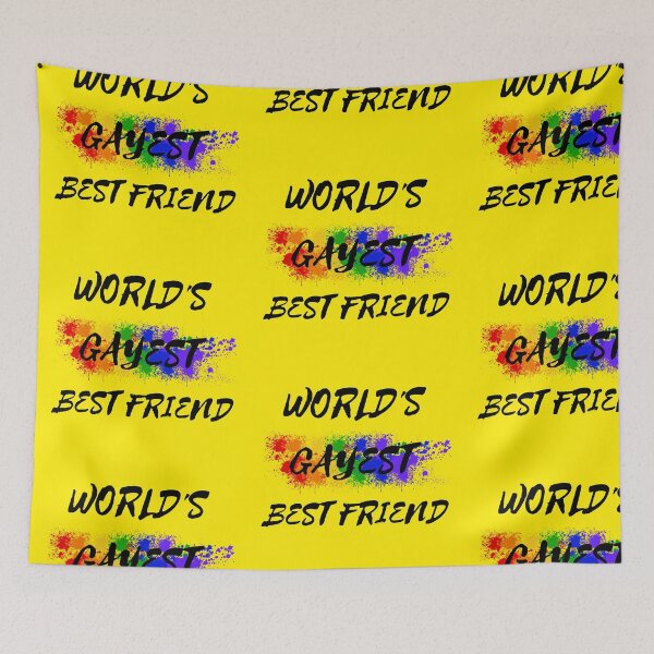 Item preview, World's Gayest Best Friend The Gay Best Friend Joke In Yellow designed and sold by LuckyKermit.