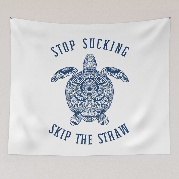 Item preview, Environmental Sea Turtle - Stop Sucking Skip the Straw designed and sold by humnoo.