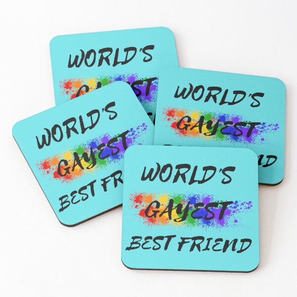 Item preview, World's Gayest Best Friend The Gay Best Friend Joke In Cyan designed and sold by LuckyKermit.