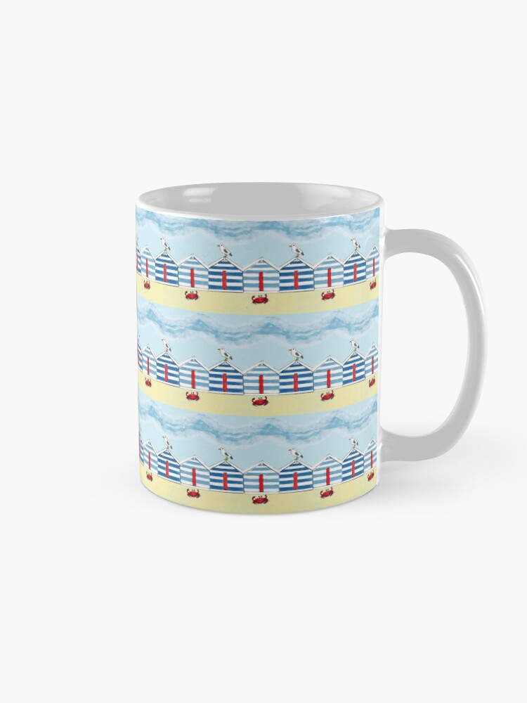 Alternate view of Happy Seaside Beach Huts Coffee Mug