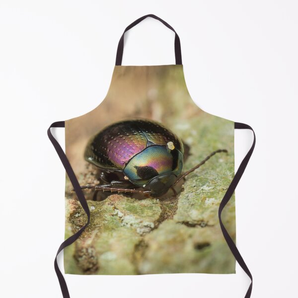 Item preview, Unique and organic photo of a beautiful iridescent leaf beetle designed and sold by AvonPerception.