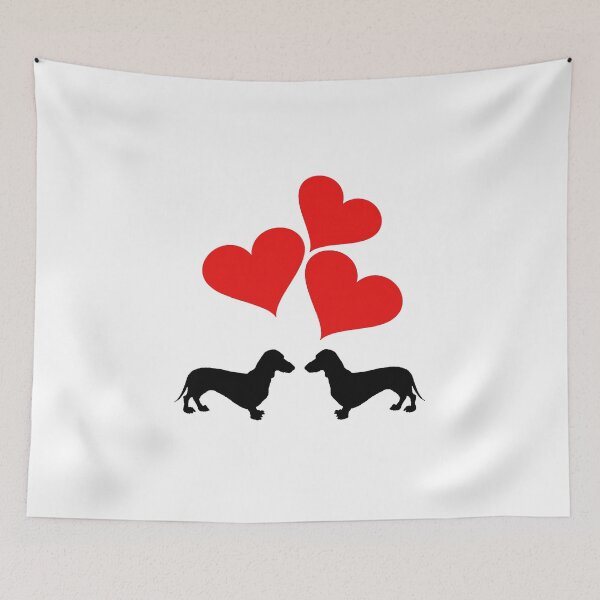 Item preview, Hearts & Dachshunds designed and sold by DelirusFurittus.