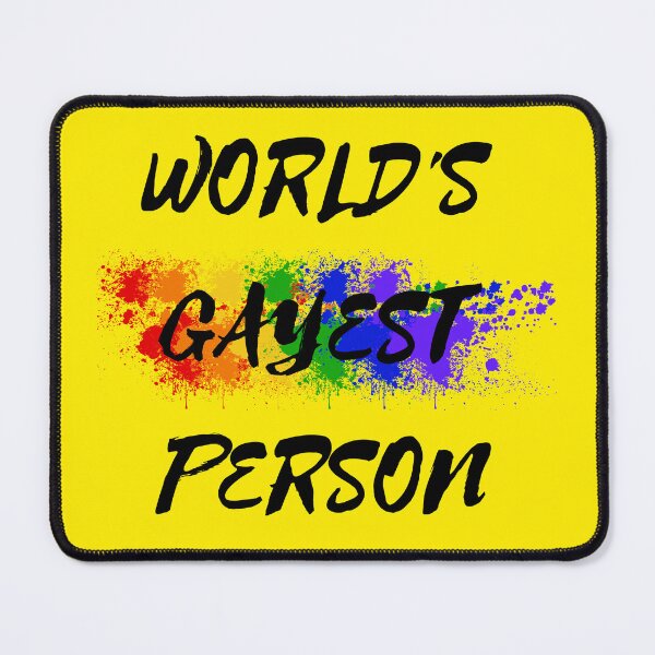 Item preview, World's Gayest Person Color Splash For Nonbinary Folks In Yellow designed and sold by LuckyKermit.