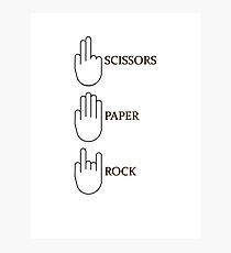 Scissors, paper, rock! Photographic Print