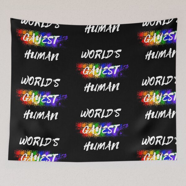 Item preview, World's Gayest Human Color Splash For Non-binary Folks In Black designed and sold by LuckyKermit.
