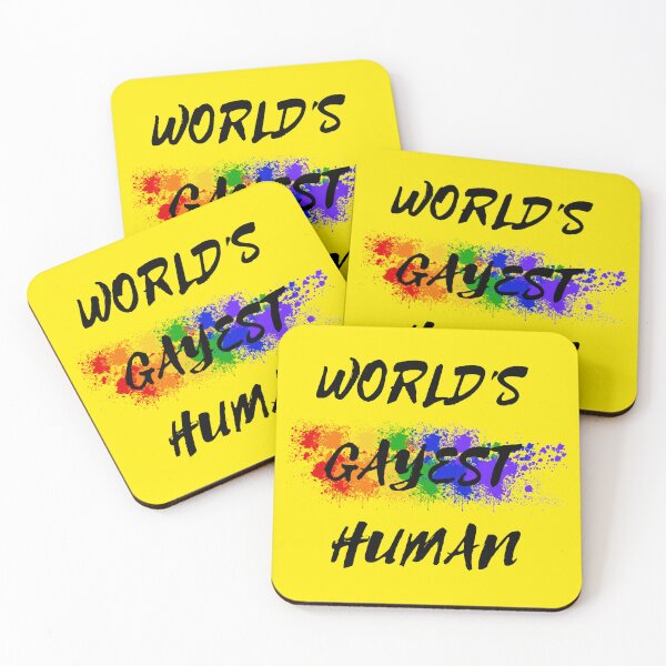 Item preview, World's Gayest Human Color Splash For Non-binary Folks In Yellow designed and sold by LuckyKermit.