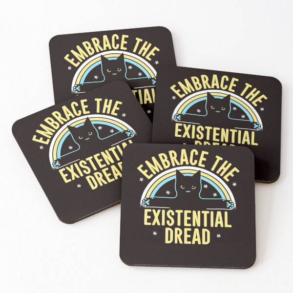 Item preview, EMBRACE THE EXISTENTIAL DREAD FUNNY CAT   designed and sold by lhkmmo44.
