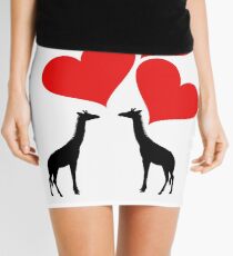 Hearts & Giraffes Mini Skirt