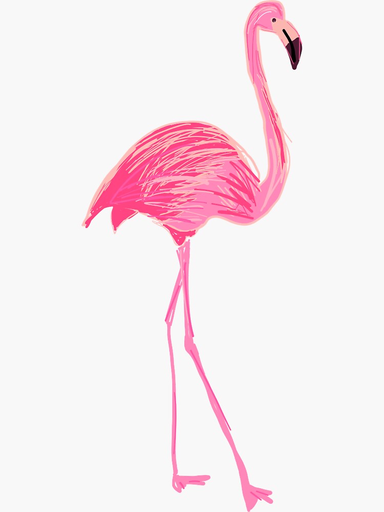 Flamingo Art Stickers Redbubble