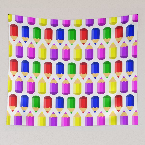 Item preview, Cute Colored Pencils Seamless Pattern designed and sold by dass-art.