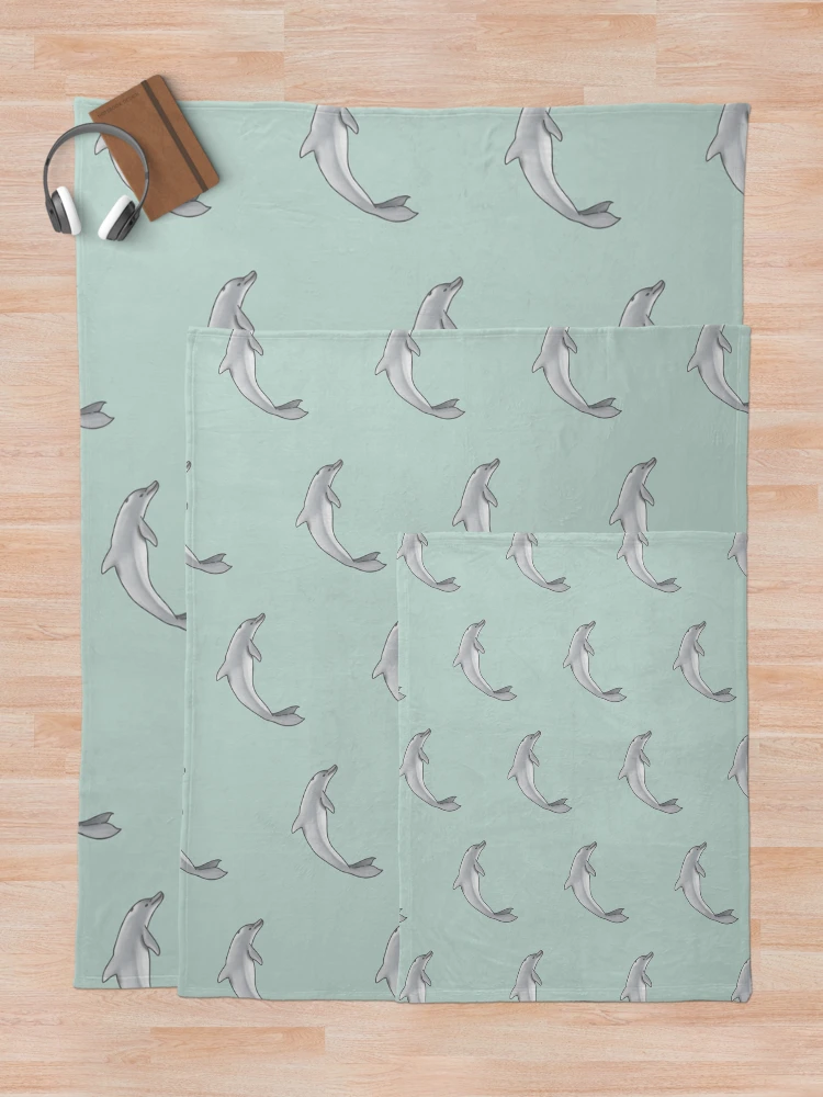 Thumbnail 5 of 6, Throw Blanket, Dolphin designed and sold by Reeseworks.
