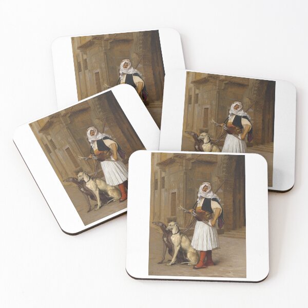 Item preview, Jean-Leon Gerome -Arnaut and two Whippets -Arnaute with two whippet dogs designed and sold by TeeARTHY.