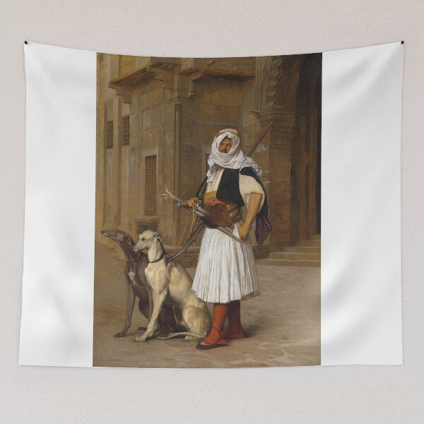Item preview, Jean-Leon Gerome -Arnaut and two Whippets -Arnaute with two whippet dogs designed and sold by TeeARTHY.