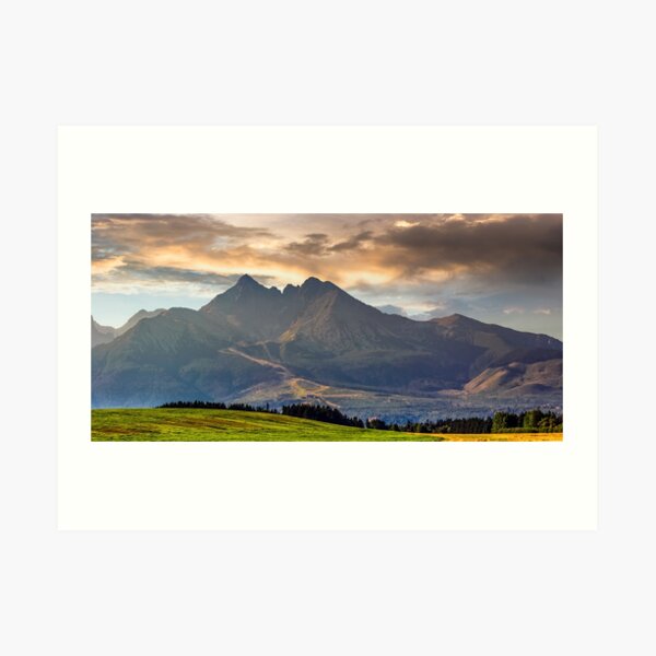 rural field in Tatra mountains Art Print