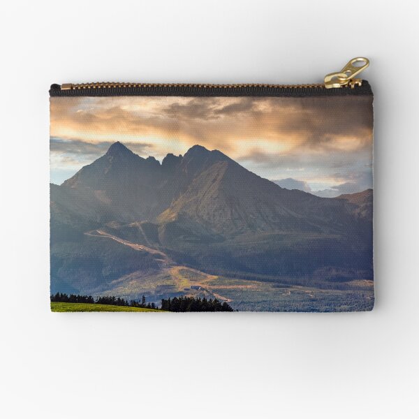 rural field in Tatra mountains Zipper Pouch