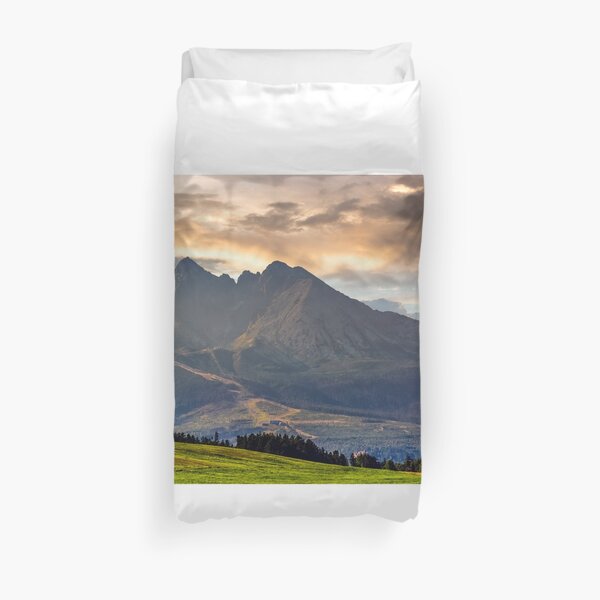 rural field in Tatra mountains Duvet Cover