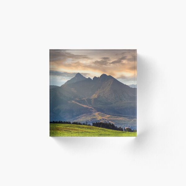 rural field in Tatra mountains Acrylic Block