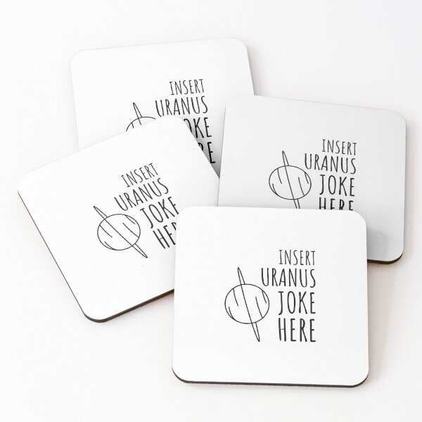 Item preview, Insert Uranus Joke Here | Planet Uranus (BLACK DESIGN) designed and sold by EleannaInSpace.