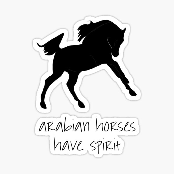 Arabian Horses have spirit! Sticker