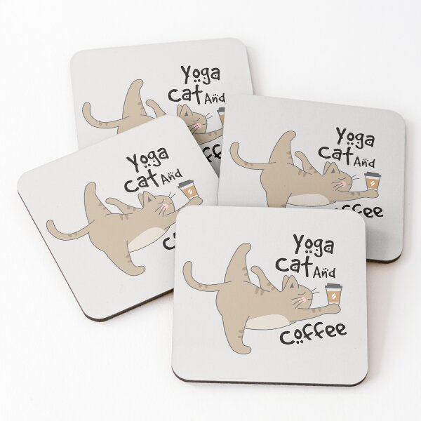Item preview, Meow Yoga Warrior And Coffee! designed and sold by Getspampered.