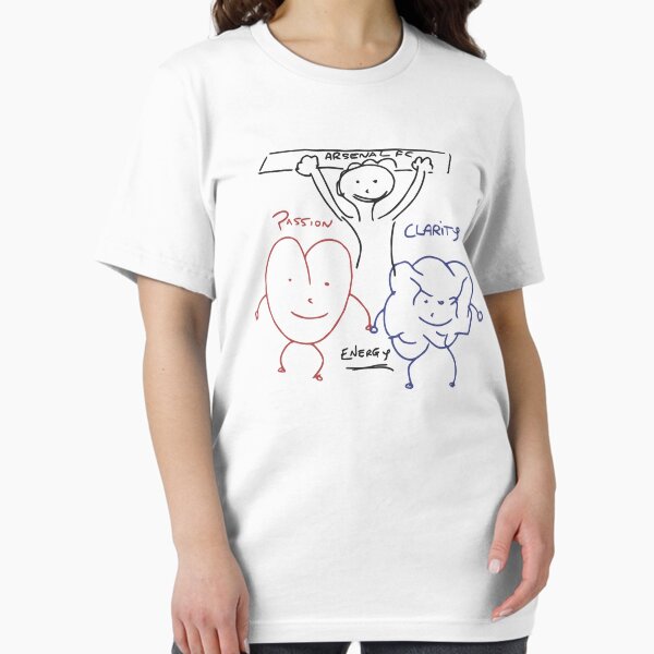 Vista previa del artículo con la obra «Dibujo de pizarra de la pasión, la claridad y la energía de Arteta», diseñado y vendido por Nerd Shizzle.